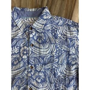Tommy Bahama Shirt Men's XXL Coconut Point Cabana Blooms IslandZone Camp‎ Blue